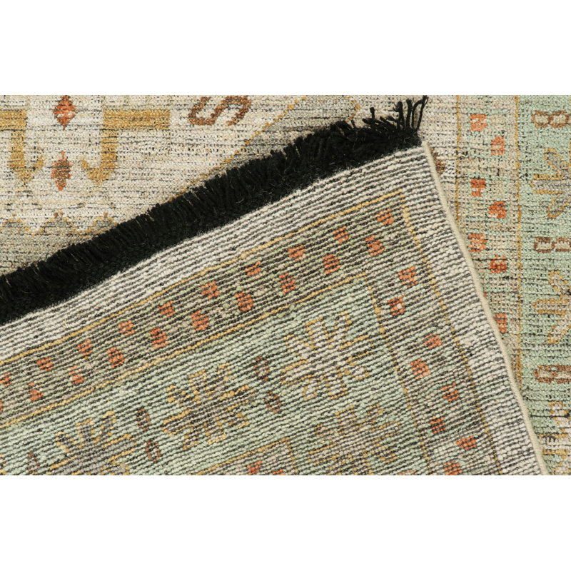Burano Handmade Kilim Wool Animal Print Area Rug, Square 4'