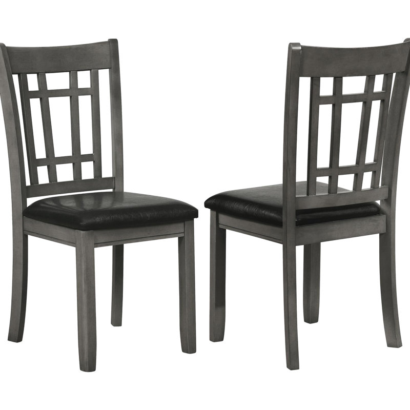 Deux chaises d'appoint - gris et noir, siège en mousse confortable pour la détente gris avec coussin à dossier ouvert