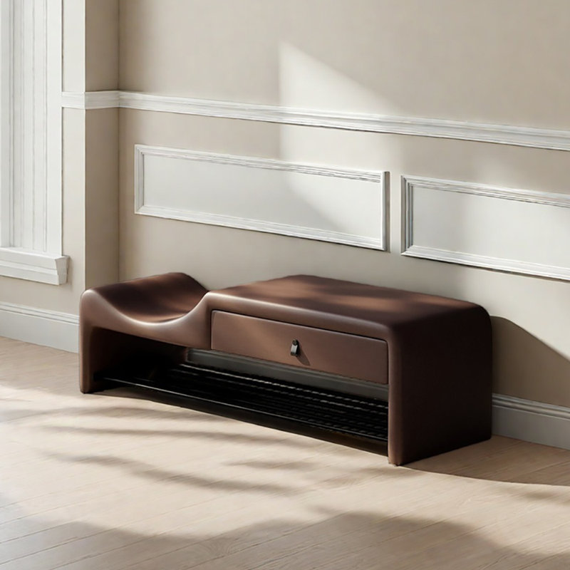 39.4in Shoe Storage Bench, Coffee