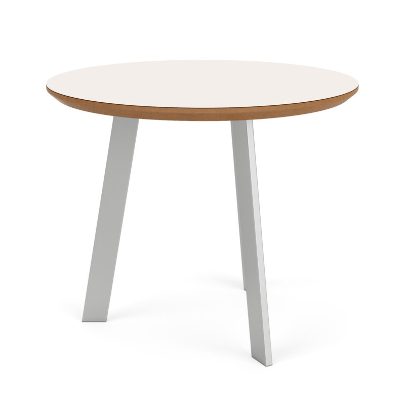 Table de bout Waterfall, Blanc nuage, Argent