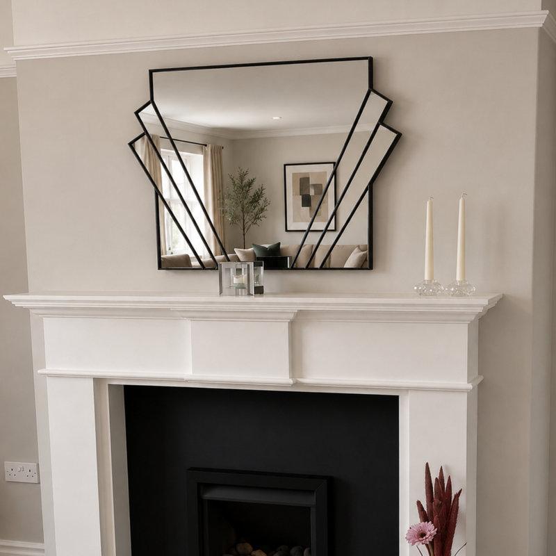 Derwood  Hawk Art Deco Fan Mirror 