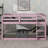 Twin Size Stacked Floor Bunk Bed With Ladder Included-1014622937
