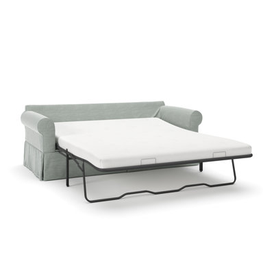 Amari 83" Rolled Arm Slipcovered Sleeper Sofa with Reversible Cushions