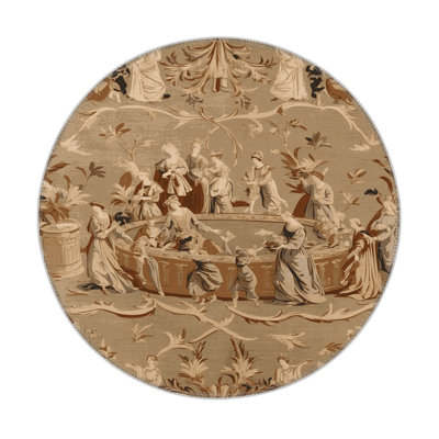 Tapis d'intérieur et d'extérieur brun français