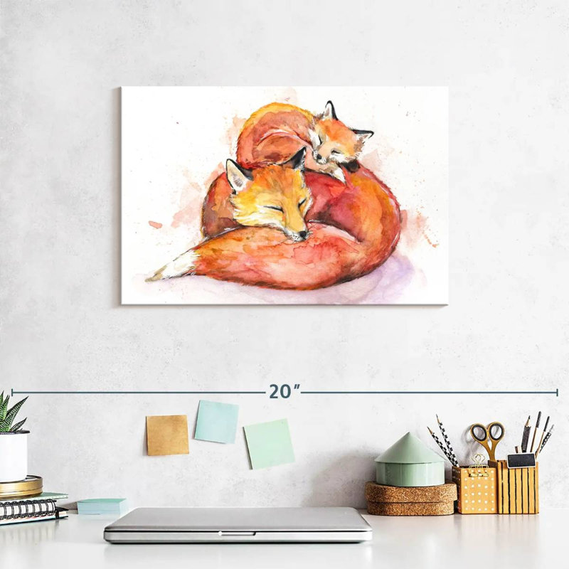 Brampt Foucault's Foxes, 8" H x 12" W