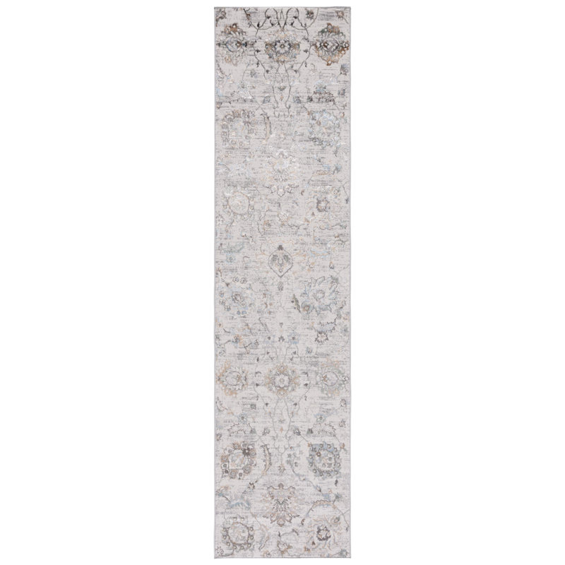 Tapis floral Bel Air, Tapis de couloir 2 pi 3 po x 9 pi