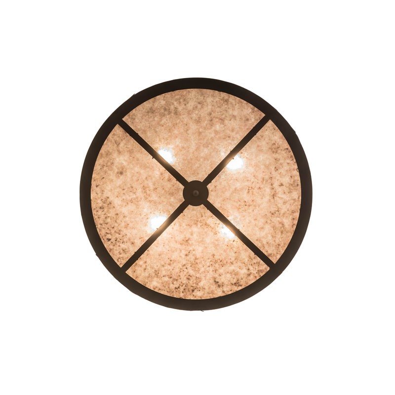 Rustic Lodge 4 - Light Semi Flush Mount