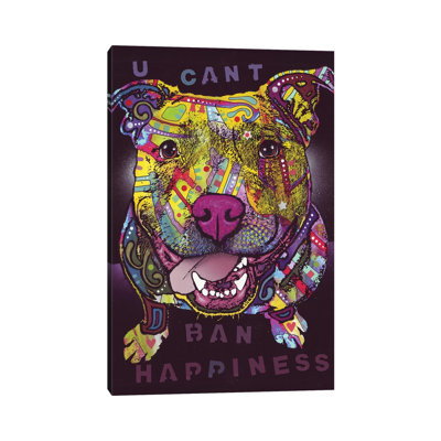 U Cant Ban Happiness by Dean Russo - Wrapped Canvas Painting