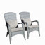 Chaise de patio avec coussins (coussin gris)-131517481