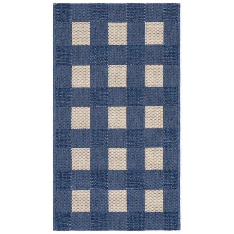 Courtyard 6443 Geometric Indoor/Outdoor Area Rug, Rectangle 2' x 3'7"