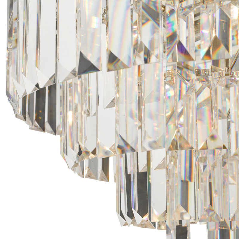 Anjelique 4 - Light Crystal Chandelier, Polished Nickel/Crystal