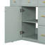 Meuble-lavabo 36 po avec lavabo en céramique, structure en bois massif, portes à fermeture douce, tablettes réglables, 3 tiroirs
