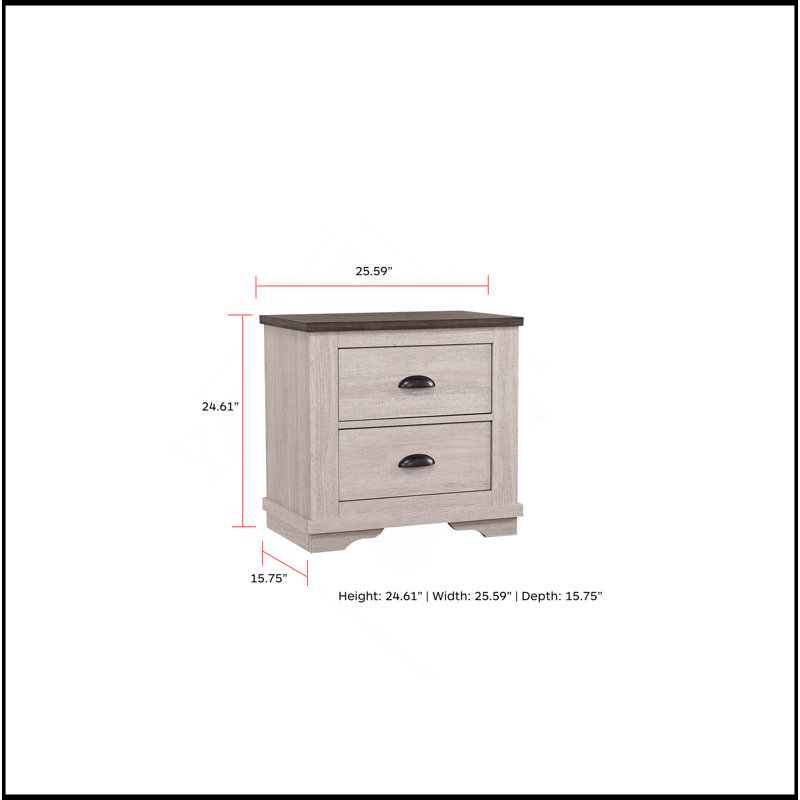 Table de chevet - Gris clair