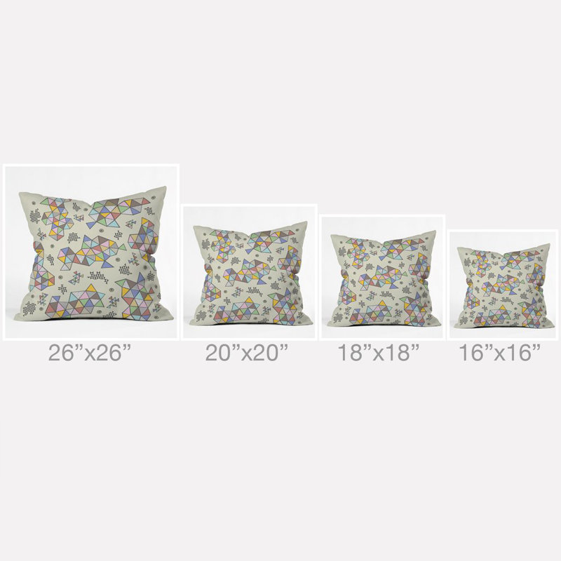 Andi Bird Edgewise Wheat Throw Pillow, 18" x 18"