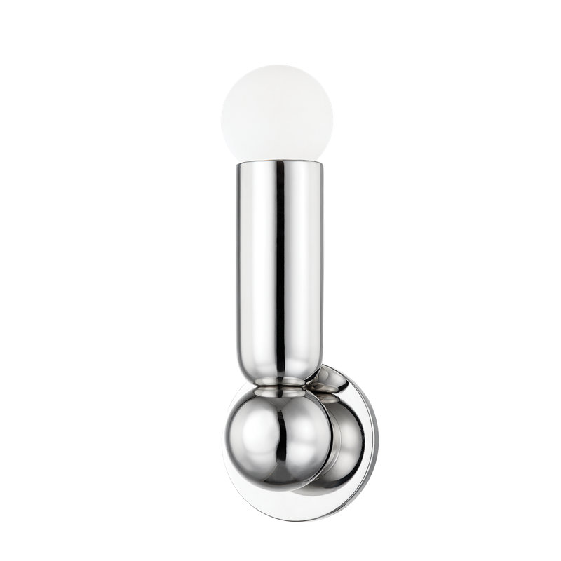 Lolly 1 Light Wall Sconce, Polished Nickel