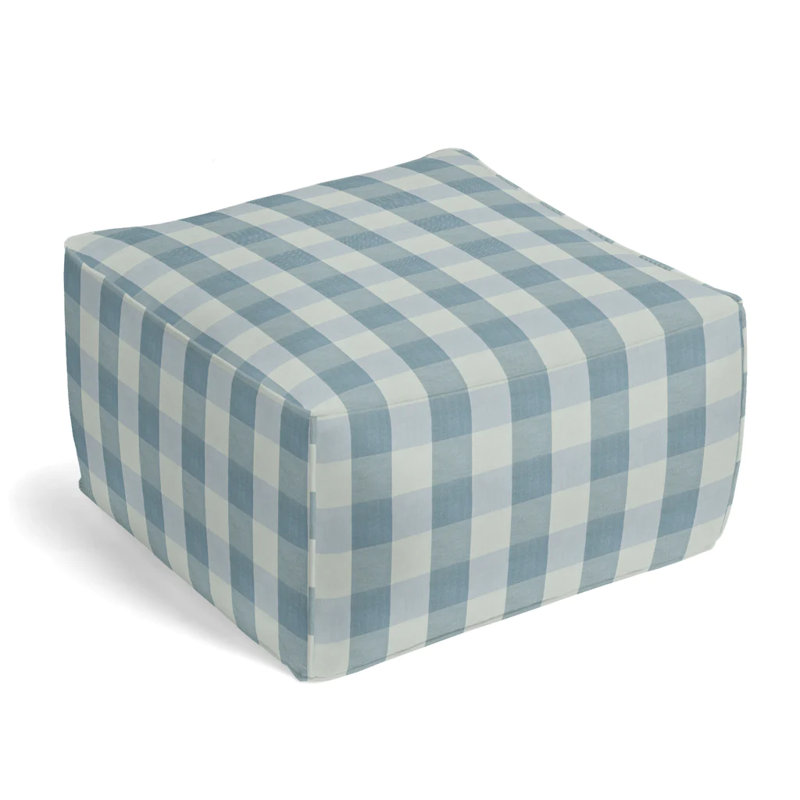 Upholstered Pouf, Harbor 100% Cotton