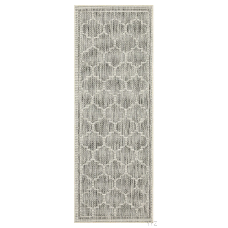 Sunshine GC_HAR2006 Silver 2 Ft. 7 In. X 7 Ft. 3 In. Indoor/Outdoor Area Rug, Runner 2'7" x 7'3"