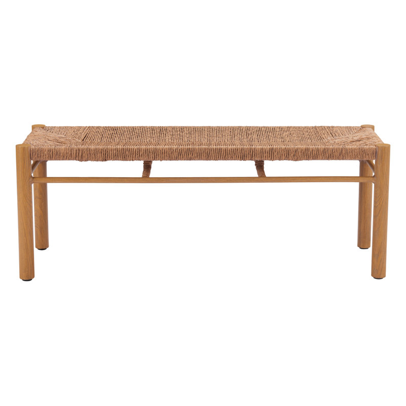 47.2" Iska Outdoor Dining Bench , Brown