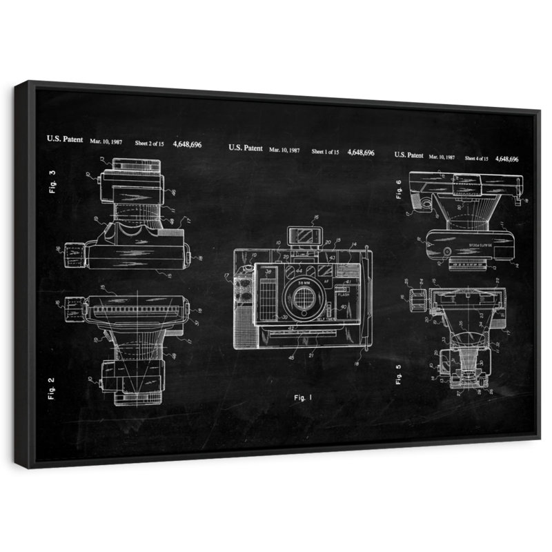 " Automatic Focus Camera BW Patent ", 29" H x 43" W