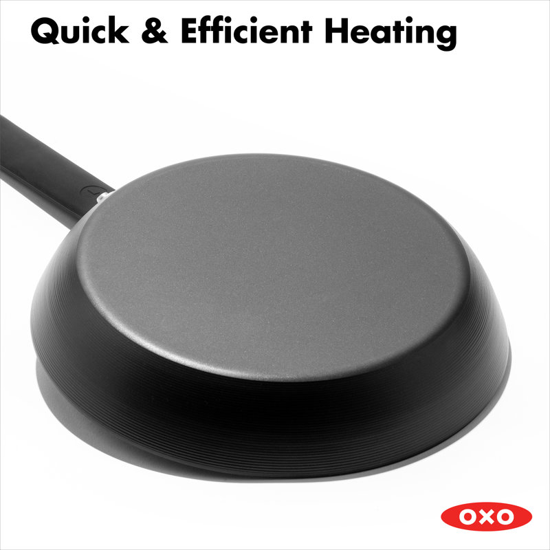 OXO Obsidian Pre-Seasoed Carbon Steel 10" Open Frypan, 12" W