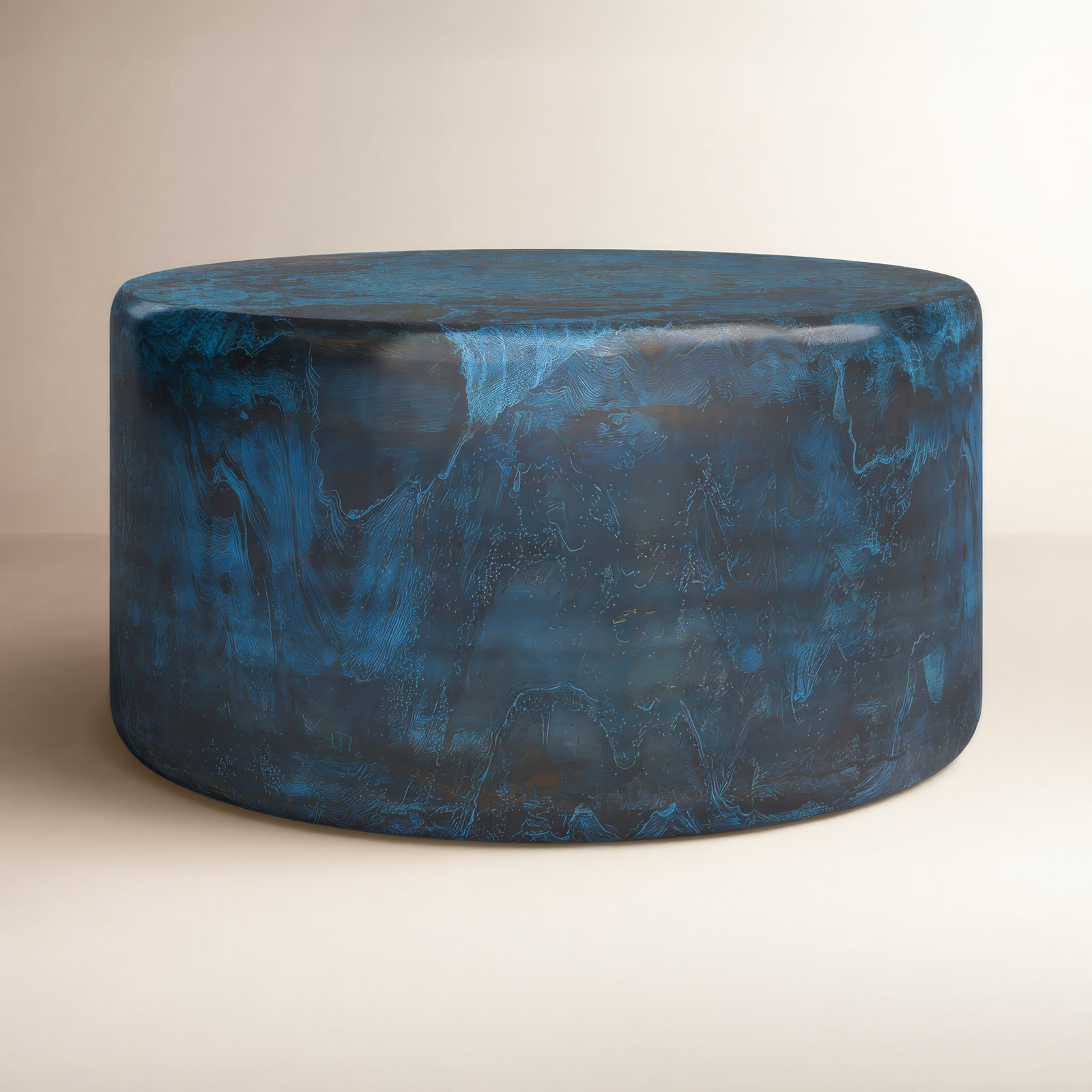 Gorlois Solid Wood Single Coffee Table, Blue