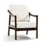 Fauteuil d'appoint rembourré avec structure en bois massif-537544466