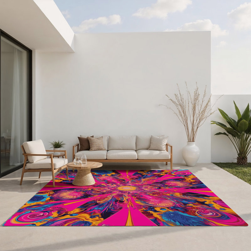 Tapis intérieur et extérieur Hypno Pulse, Rectangle 1 pi 6 po x 2 pi 6 po