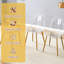 Ensemble table et chaises 8 places : table en verre trempé de 180 x 90 cm, chaises en plastique transparent avec pattes en métal doré, montage facile, design gain de place.