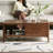 Modern rectangular solid wood coffee table-405258437