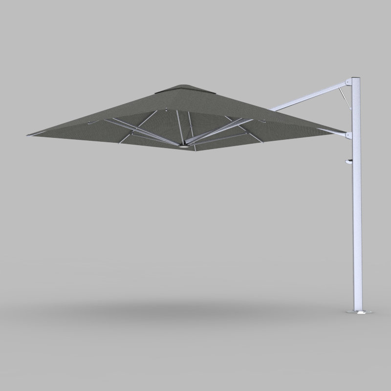 Shadowspec Serenity™ Square Umbrella, Charcoal Tweed, 8 ft, Surface Plate