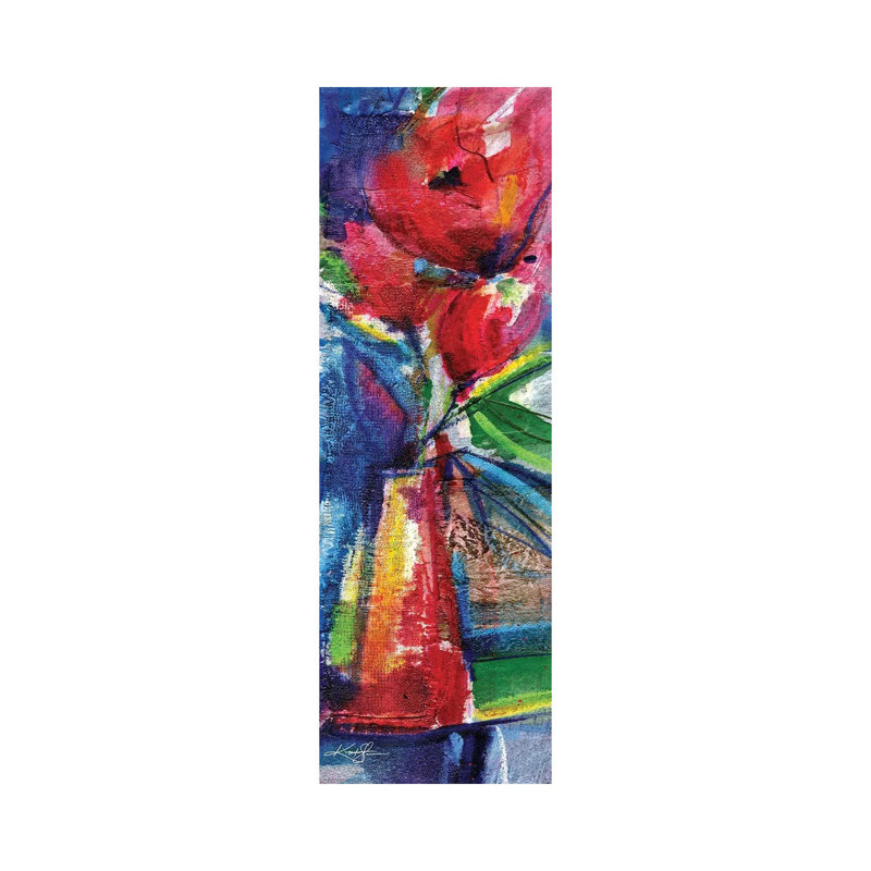 Floral Fantasy XI by Kathy Morton Stanion - Wrapped Canvas Painting, 30.48 cm H x 91.44 cm W x 1.91 cm D