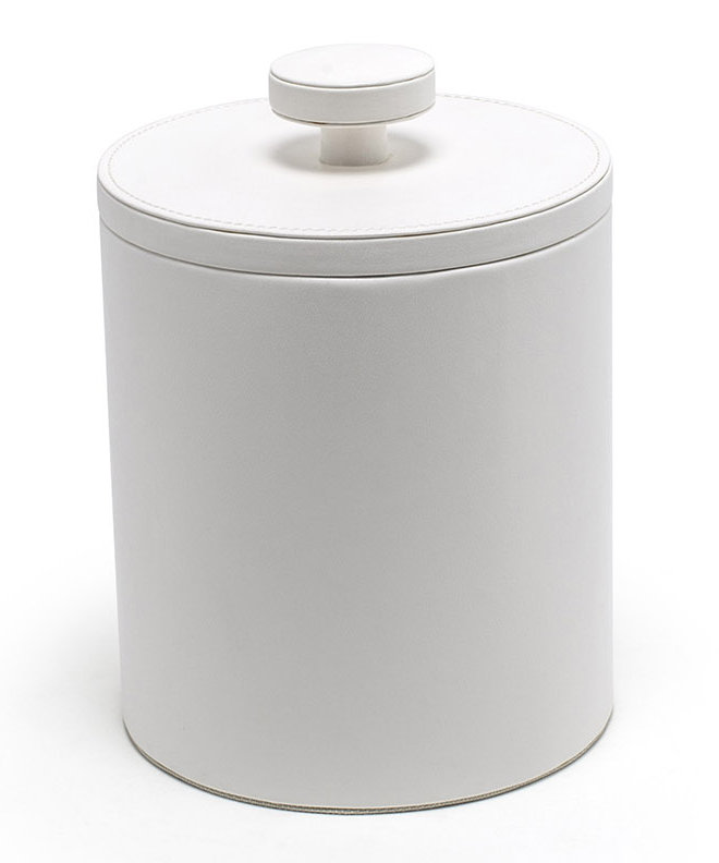 Seau à glace rond London, H 8,75 po x l 7,5 x P 7,5 po, Blanc