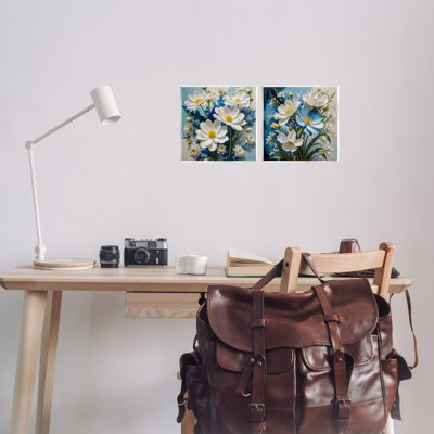 "Bold Floral Bunches", ensemble de 2 plaques murales par Yuri Khrushch