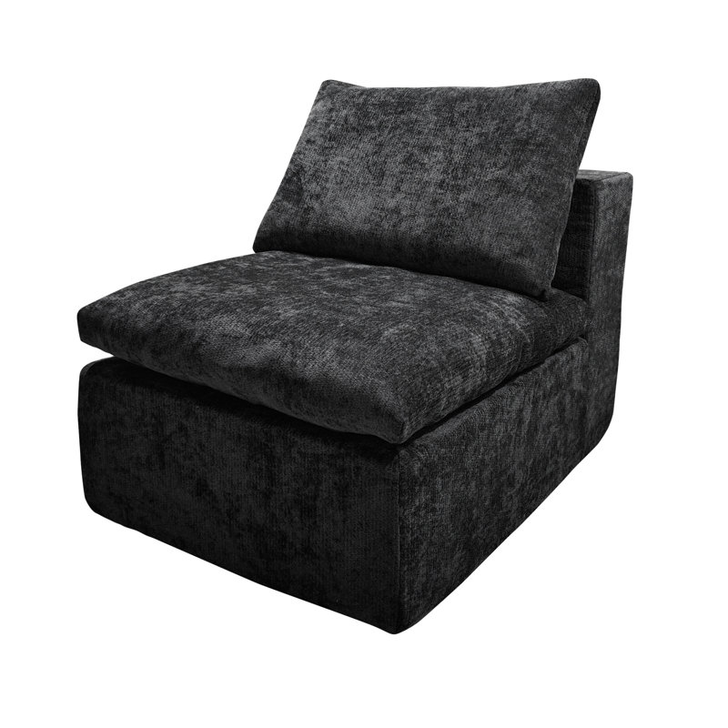 Fauteuil à une place gris avec velours côtelé, modulaire, sans assemblage, méridienne pour un assemblage d'ambiance décontracté, appartement confortable