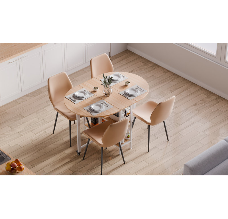 Ebern Designs Mobile Folding Dining Table & Reviews | Wayfair