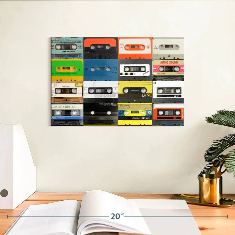 Abarca Music Cassettes Montage, 8" H x 12" W