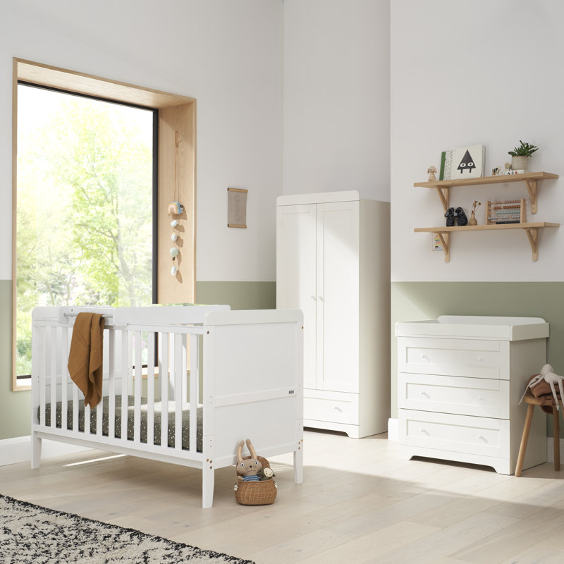 Rio Cot Bed 4-Piece Nursery Furniture Set, White