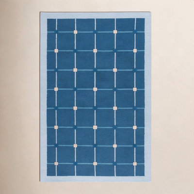 Elway Hand-Woven Checkered Rug