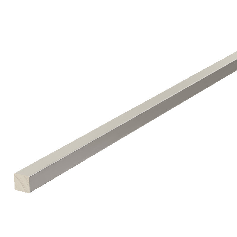 Barre décorative en aluminium 0,25 po, L 72 po, Acier inoxydable satiné