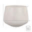Pot à fleurs Améthyste moyen rond en béton blanc léger pour intérieur et extérieur, design minimaliste moderne, durable et facile à entretenir.