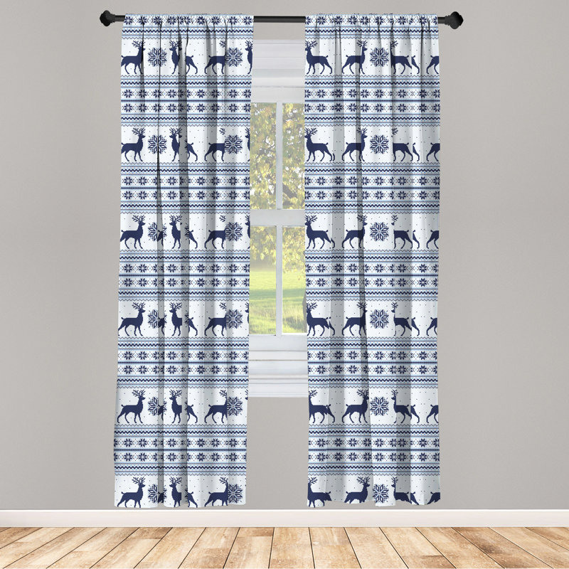 Semi-Sheer Rod Pocket Curtain Panels, 28" x 84"