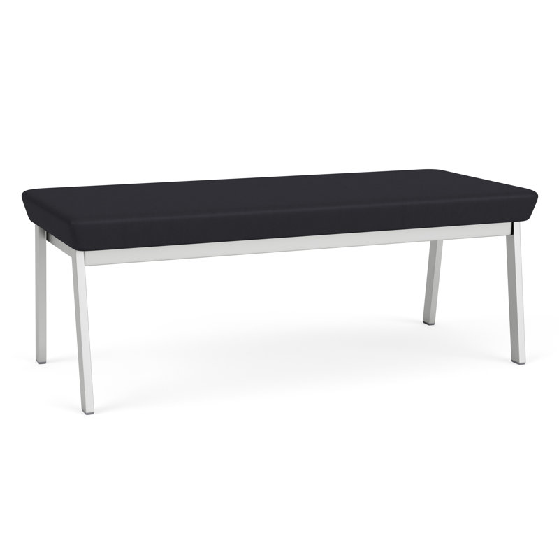 Banc en métal Newport, Argent, Noir Patriot Plus - nettoyez le vinyle avec un lin