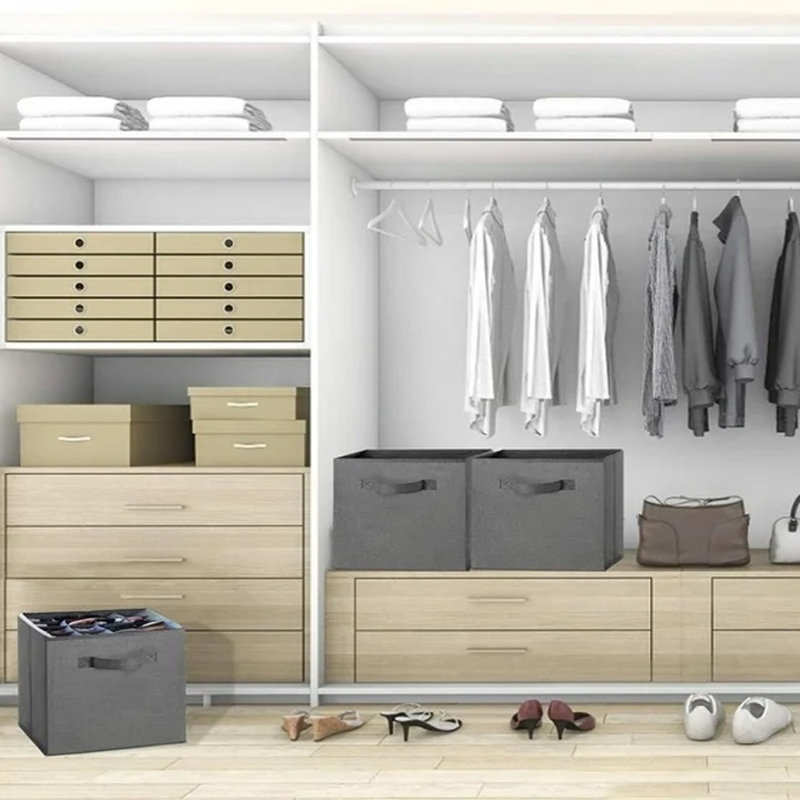 Boîte de rangement pour chaussures 16 paires, Gris