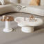 Nesting Coffee Table,Irregular Coffee Table and Side Table for Living Room, Bedroom, Office