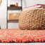 Desalvo Geometric Hand-Woven Jute Fuchsia/Natural Area Rug-24773465