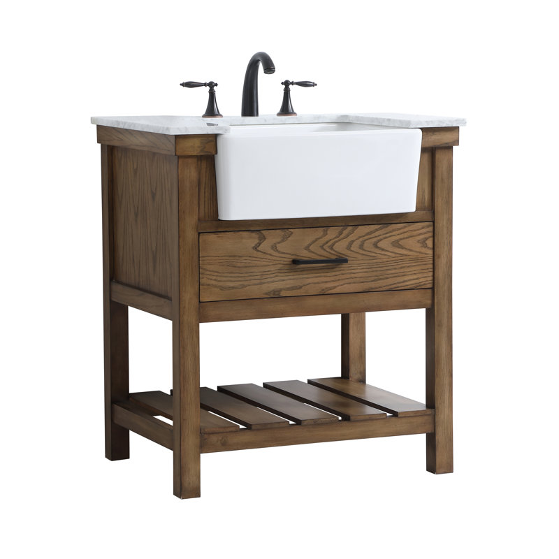 Meuble-lavabo simple 30 po Pelaghia, Bois flotté