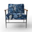 Brilon - Chaise rembourrée avec accoudoirs abstraits Botanicals-107748921