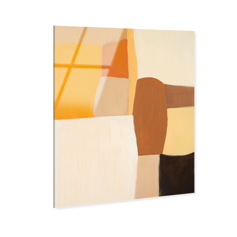 Tawny Hues I High-Gloss Frameless Acrylic Glass Wall Art Abstract Print by Oliver Gal, Ready to Hang, 16 x 20, 30"H x 24"W