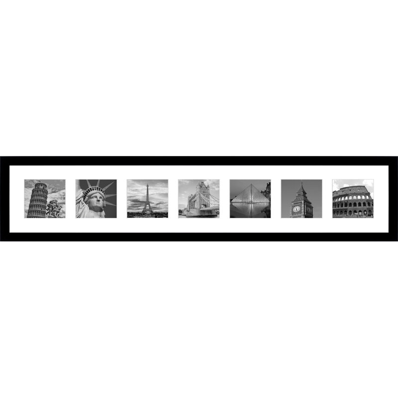 Laqwanda Wood Picture Frame with Mat, Black