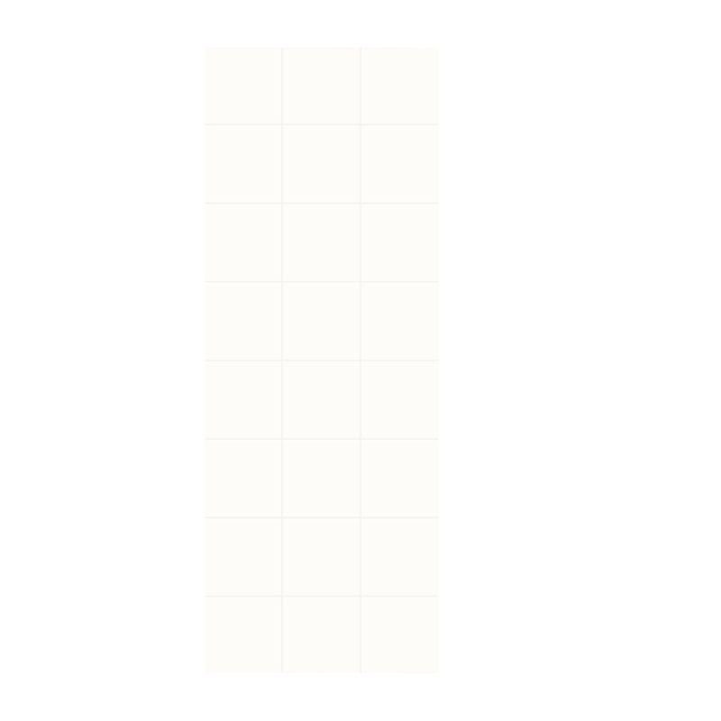 36 W 0.25 D 96 H Glue Up Solid Surface Wall, White